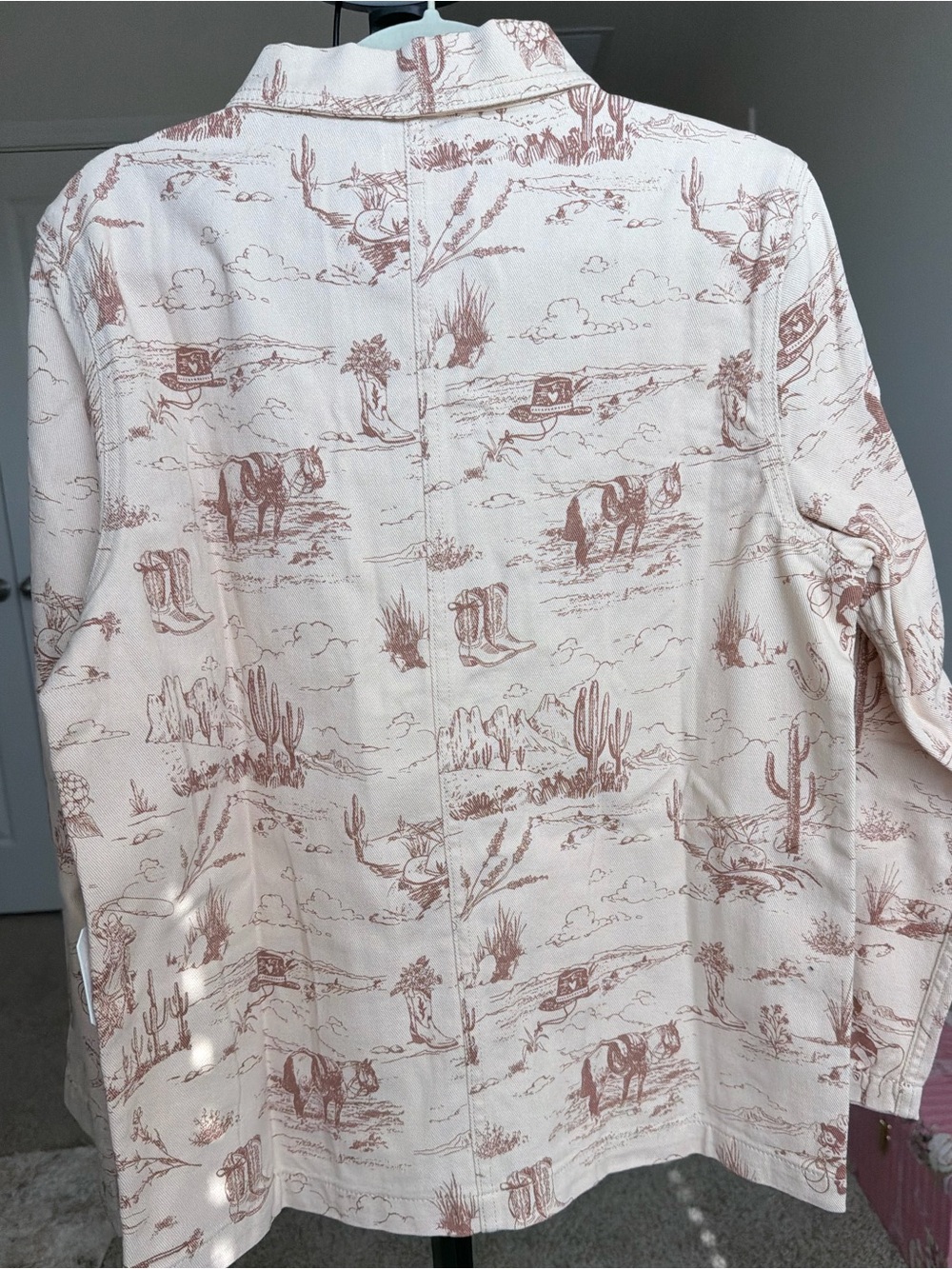 Altar'd State Beige Scenic-Print Button Jacket - Picture 7 of 10